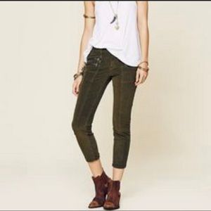 Free People cropped moto pants